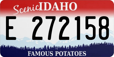 ID license plate E272158