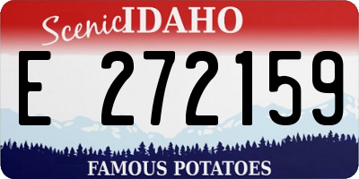 ID license plate E272159