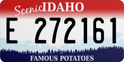 ID license plate E272161