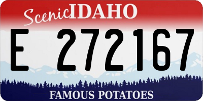 ID license plate E272167