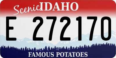 ID license plate E272170