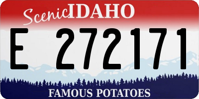 ID license plate E272171