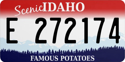 ID license plate E272174