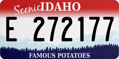 ID license plate E272177