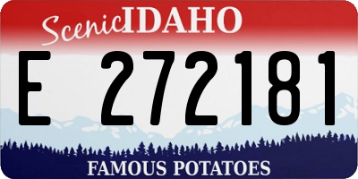 ID license plate E272181