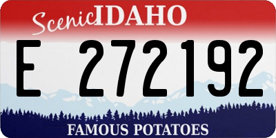 ID license plate E272192