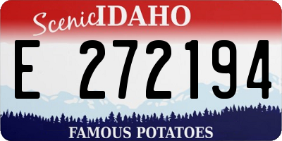 ID license plate E272194