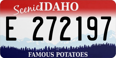 ID license plate E272197