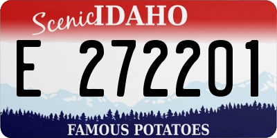 ID license plate E272201