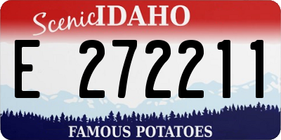 ID license plate E272211