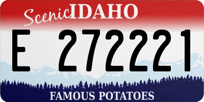 ID license plate E272221
