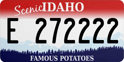 ID license plate E272222