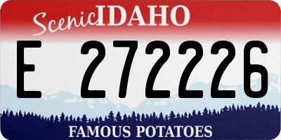 ID license plate E272226