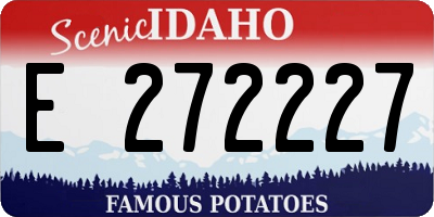 ID license plate E272227