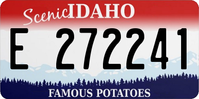 ID license plate E272241