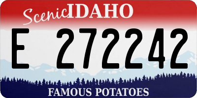 ID license plate E272242