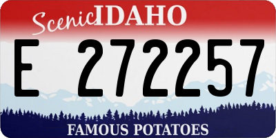 ID license plate E272257