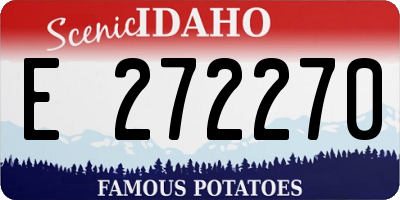 ID license plate E272270