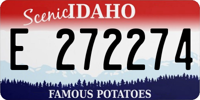ID license plate E272274
