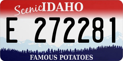 ID license plate E272281