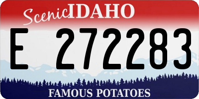 ID license plate E272283