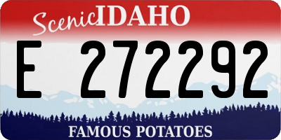 ID license plate E272292