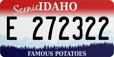 ID license plate E272322