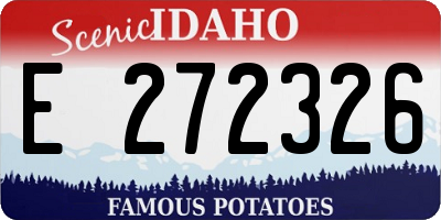 ID license plate E272326