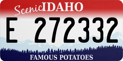 ID license plate E272332