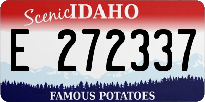 ID license plate E272337
