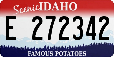 ID license plate E272342