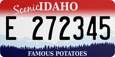 ID license plate E272345