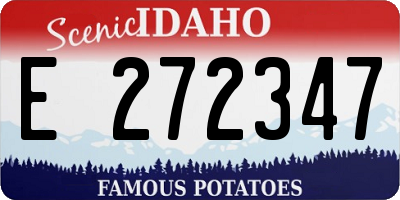 ID license plate E272347