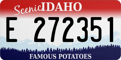 ID license plate E272351