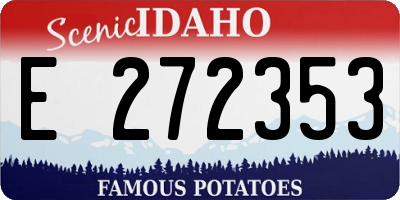 ID license plate E272353