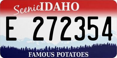 ID license plate E272354