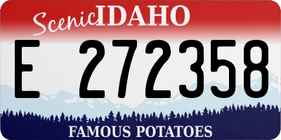 ID license plate E272358