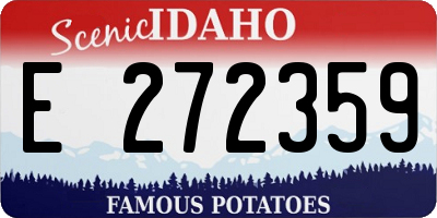ID license plate E272359
