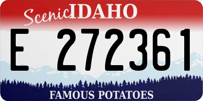ID license plate E272361