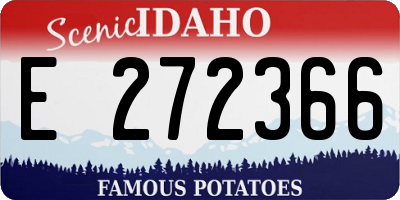 ID license plate E272366