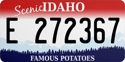 ID license plate E272367