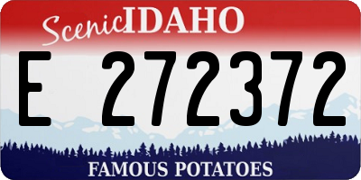 ID license plate E272372