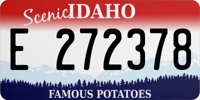ID license plate E272378