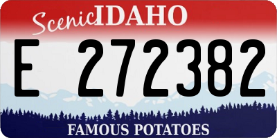 ID license plate E272382
