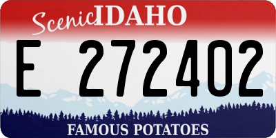 ID license plate E272402