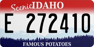 ID license plate E272410