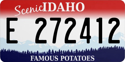 ID license plate E272412