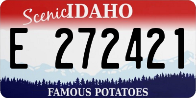 ID license plate E272421