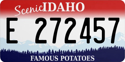 ID license plate E272457