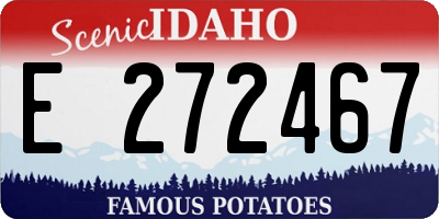 ID license plate E272467